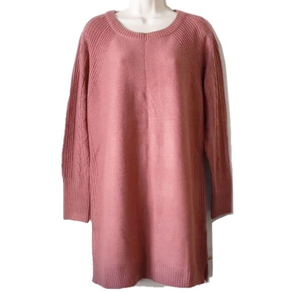 NWOT LuLaRoe Lauren Sweater Dress M Dark Dusty Rose - Picture 1 of 8